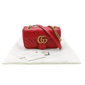 13379 - Gucci GG Marmont Matelass Red Bag 446744